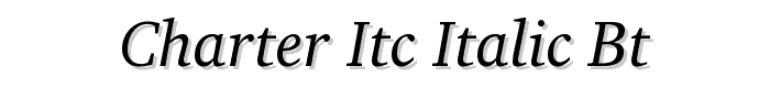 Charter ITC Italic BT font